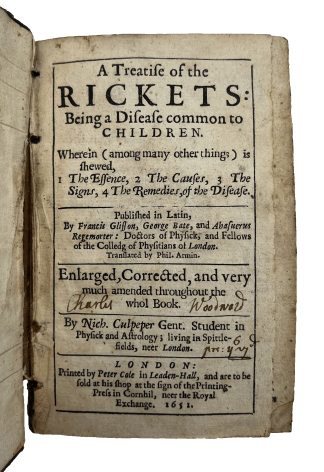 GLISSON, Francis, ed. CULPEPER, Nicholas.