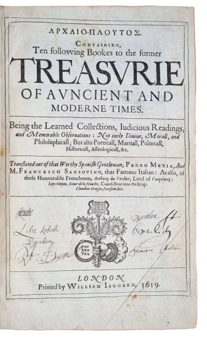 MEXIA, Pedro, et al.; MILLES, Thomas, trans.