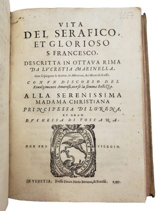 SANTINI, Pietr’Antonio. [with] MARINELLI, Lucrezia. [and] LEONI, Ambrogio.