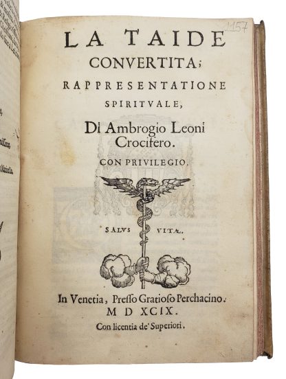SANTINI, Pietr’Antonio. [with] MARINELLI, Lucrezia. [and] LEONI, Ambrogio. - Image 3