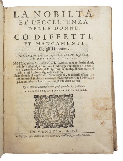 MARINELLA, Lucrezia.