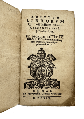 [CATHOLIC INDEX OF PROHIBITED BOOKS]