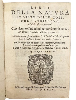 SAVONAROLA, Giovanni Michele.