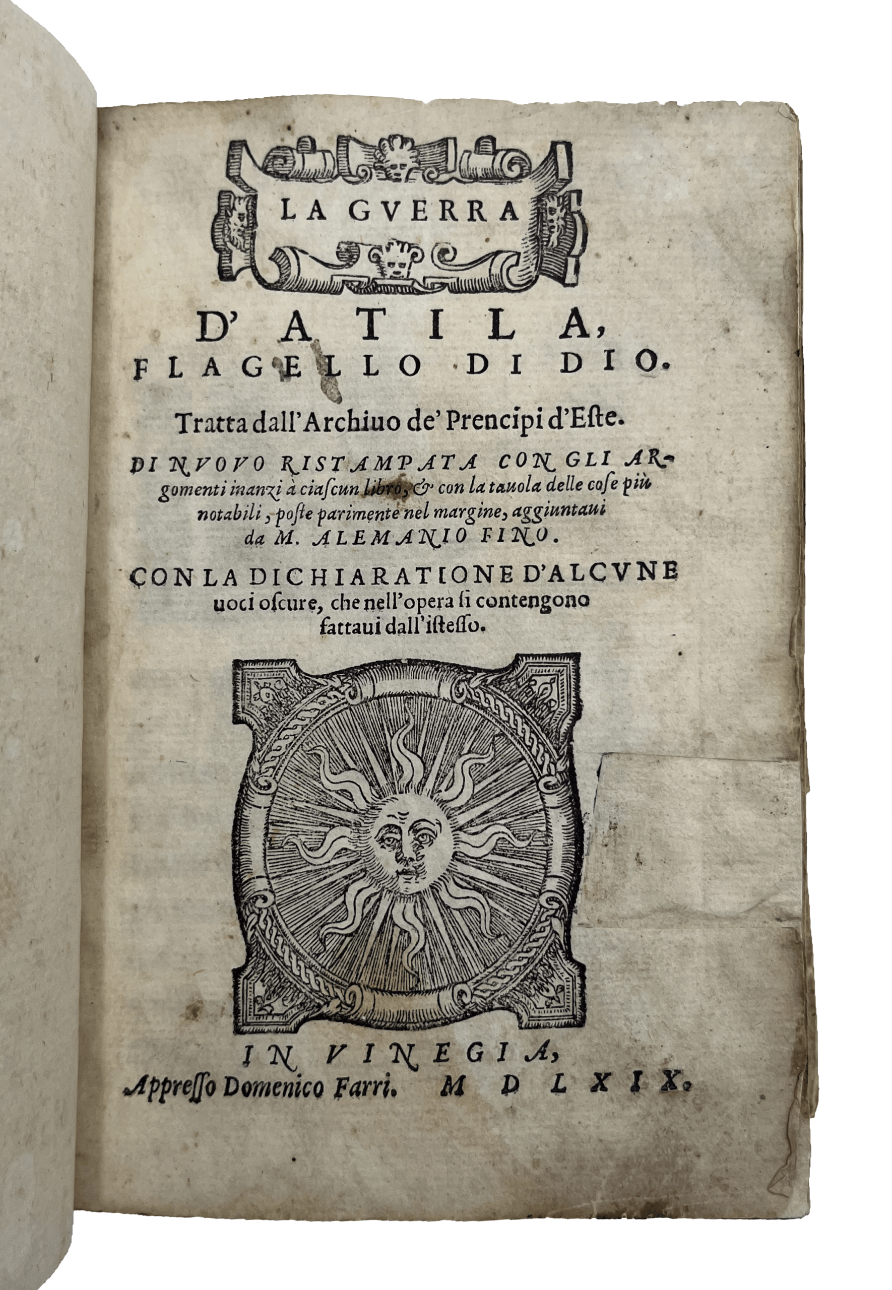 BARBIERI, Giovanni Maria, ed. FINO, Alemanio